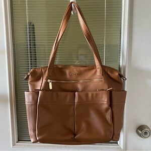 Stylish Tan Baby Bag with Multiple Pockets